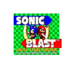 Sonic Blast Title Screen